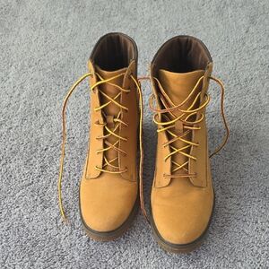 Tan Lace-Up Boots
